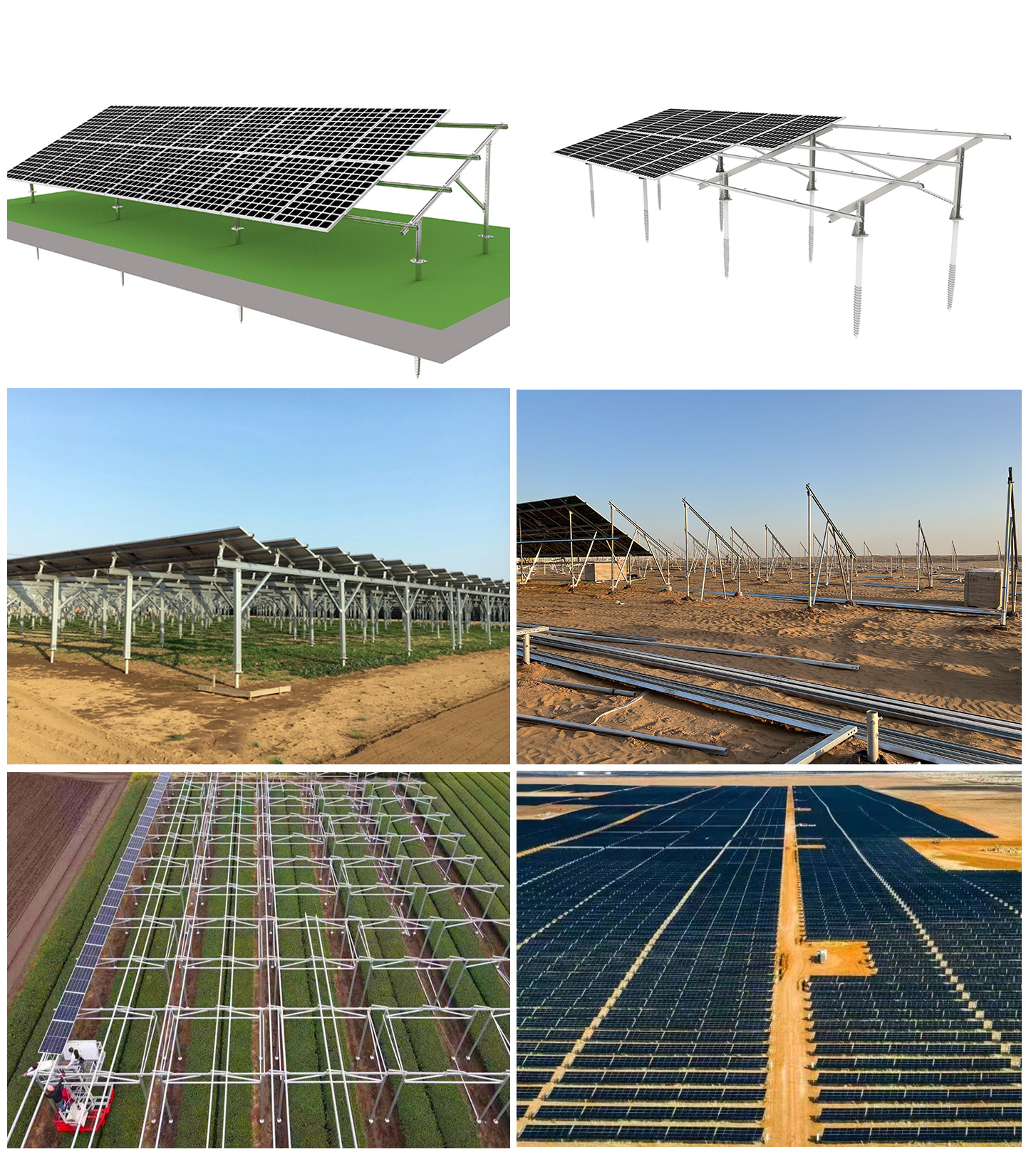 Montagem solar no solo