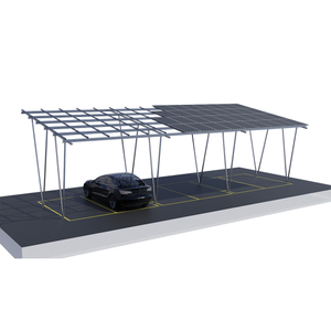 Suporte de garagem solar em forma de W de alumínio para instalação de painéis solares fotovoltaicos