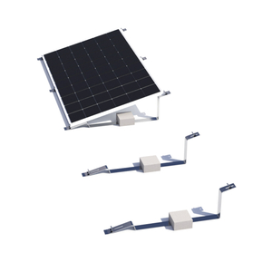 Sistema solar de estrutura de montagem de lastro de concreto em painel plano de telhado plano