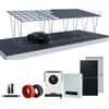 Kits de montagem no solo do painel solar com bateria do módulo PV para estrutura solar de estacionamento de carro