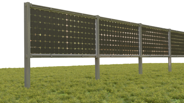  Sistema de painel solar vertical com estrutura de montagem em solo solar