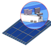 Solução de trilho de alumínio para sistema solar de energia solar de telhado metal trapezoidal Sistema de painel solar doméstico